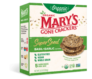 720 - SUPER SEED BASIL & GARLIC CRACKERS 6/5.5 Oz.