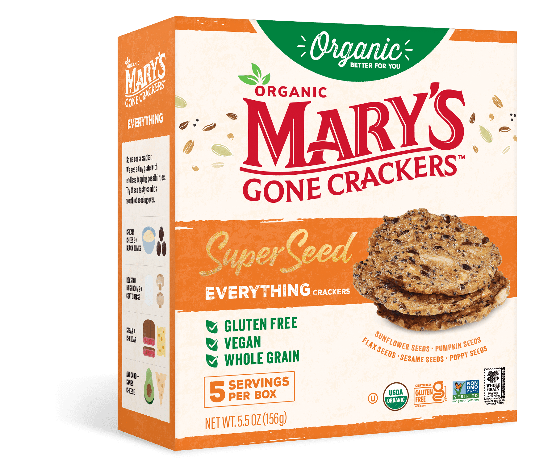 722 - SUPER SEED EVERYTHING CRACKERS 6/5.5 Oz.