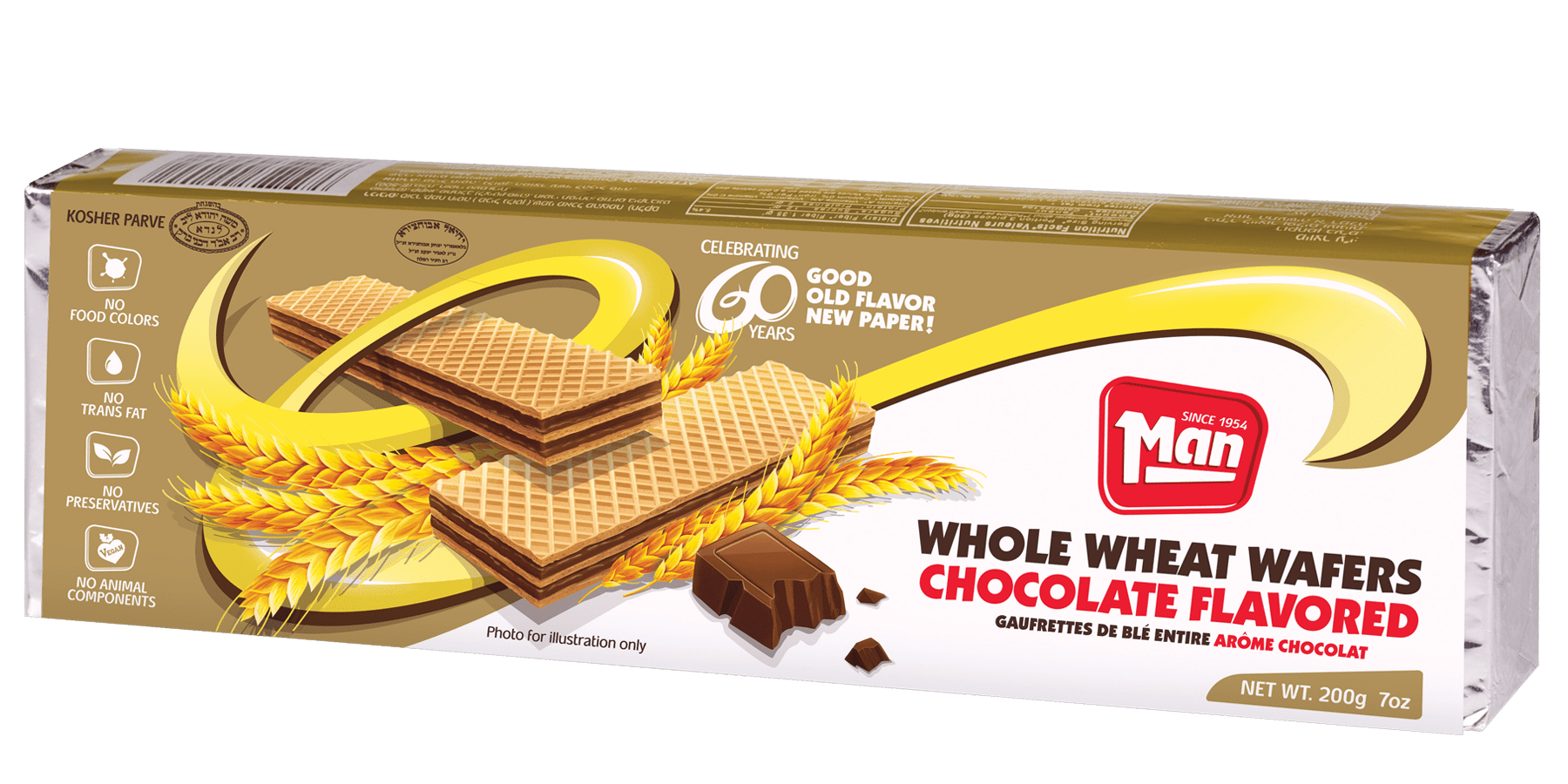 1041 - CHOCOLATE (WHOLE WHEAT) FLAVORED WAFERS 12/7 Oz.
