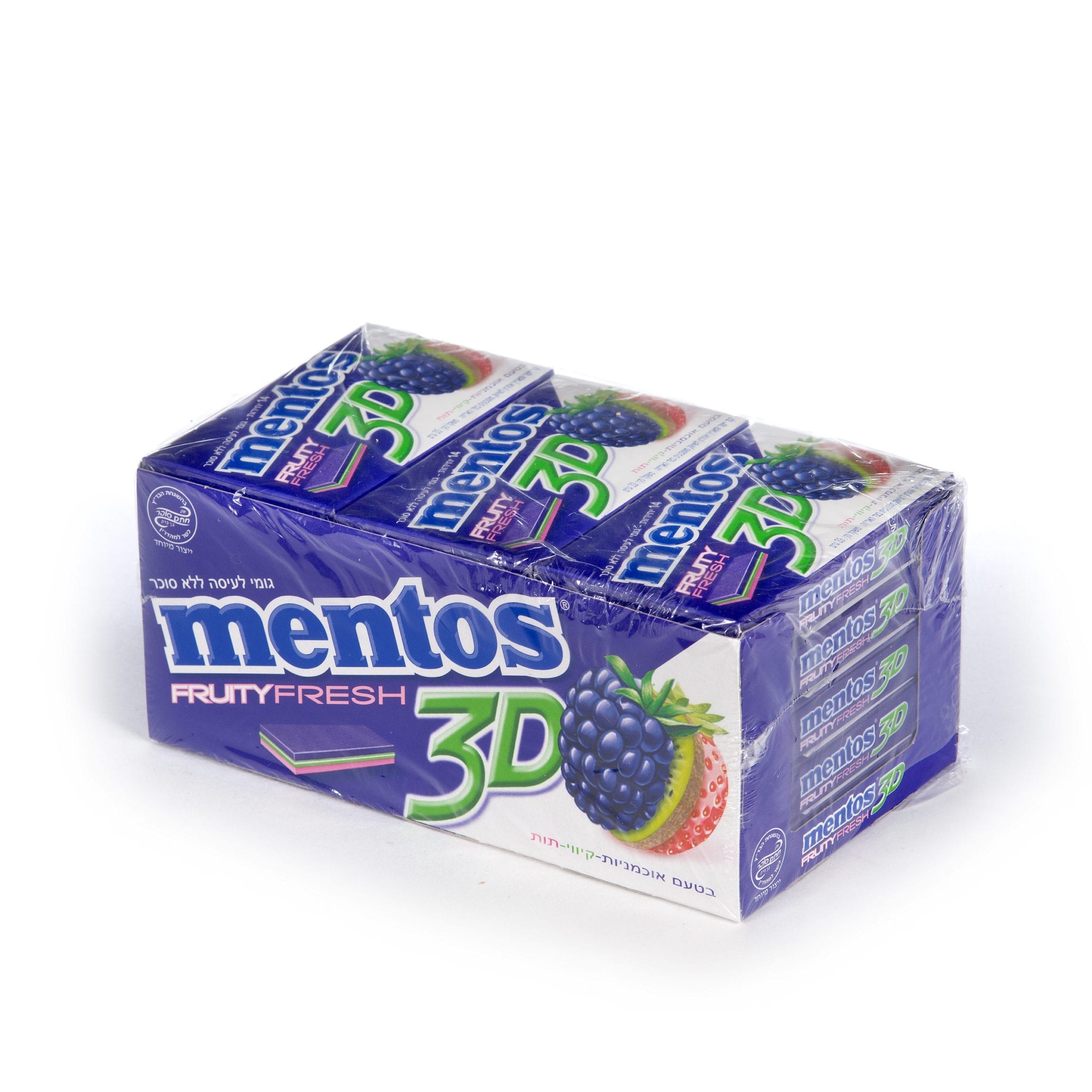 4839 - 3D GUM BLACKBERRY, KIWI, STRAWBERRY 15/1pc