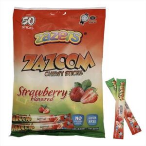 3220 - ZAZOOM CHEWY STICKS STRAWBERRY BAG 20/50/9.33 Oz