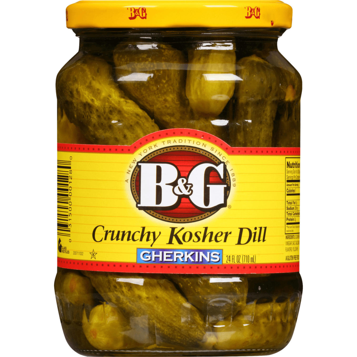 7393 - KOSHER DILL GHERKIN 12/32 Oz - B&G