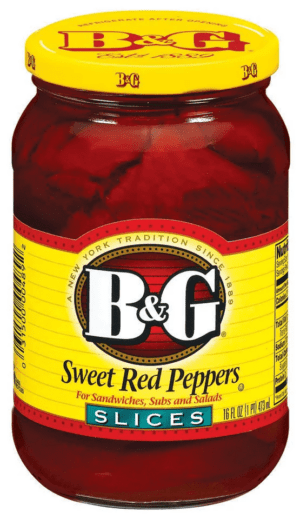 7396 - SWEET PEPPER SLICES 12/16 Oz - B&G
