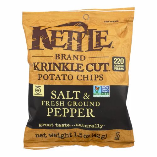 347-1 - SM. KRINKLE KUT SALT & PEPPER 24/1.5 Oz - KETTLE BRAND