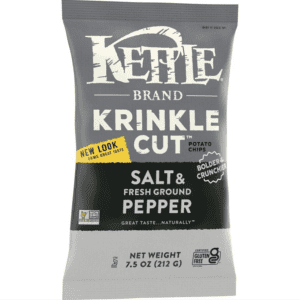 344 - LG. KRINKLE KUT, SALT & PEPPER 12/7.5 Oz - KETTLE BRAND